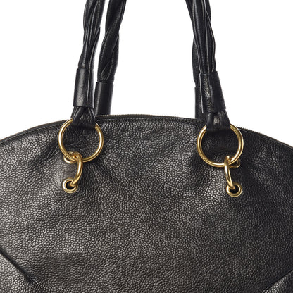 Saint Laurent Metallic Calfskin Large Calypso Tote Grey 10 of 10