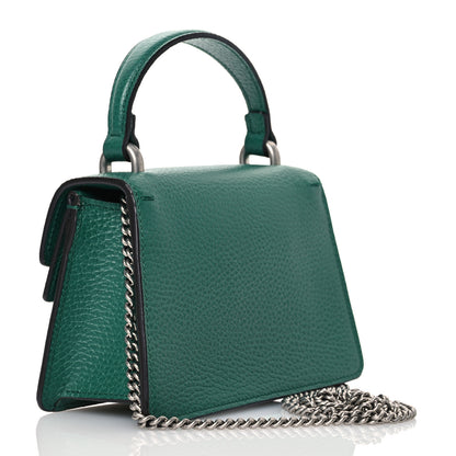 Gucci Dollar Calfskin Crystal Mini Dionysus Top Handle Bag Emerald 3 of 11