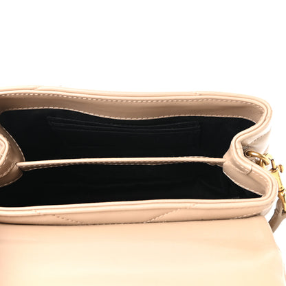 Saint Laurent Calfskin Y Quilted Monogram Toy Loulou Crossbody Bag Dark Beige 4 of 9