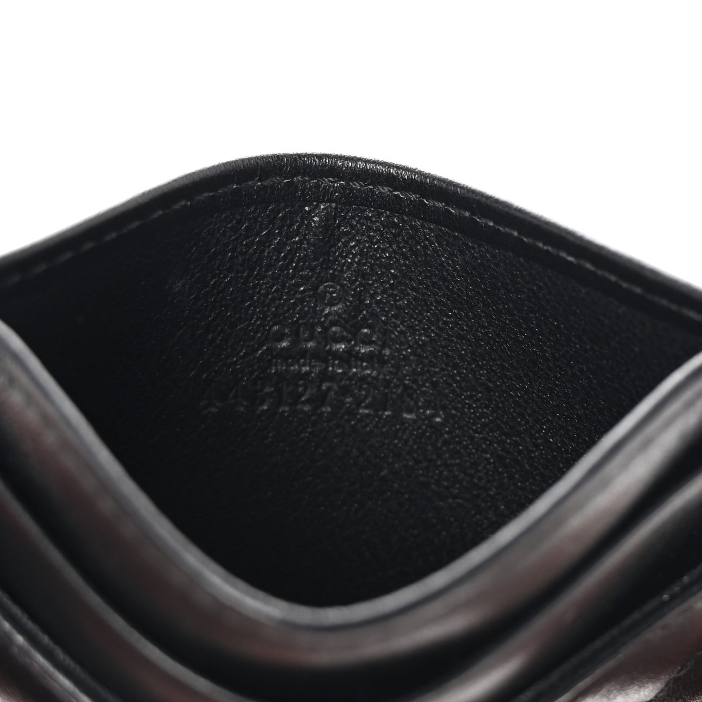Calfskin Matelasse GG Marmont Card Holder Black