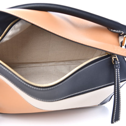 Loewe Grained Calfskin Medium Puzzle Bag Amber Light Oat 4 of 9
