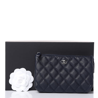 Chanel Caviar Quilted Small Pouch Navy 11 of 11