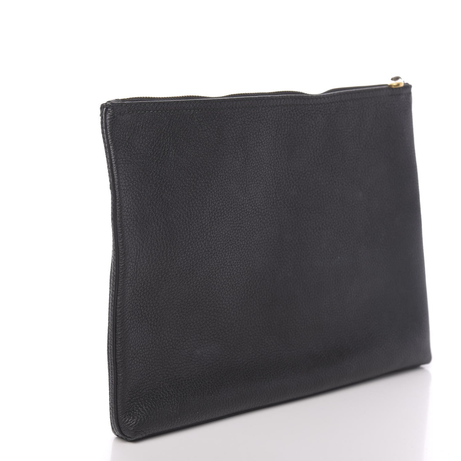 Gucci Pebbled Calfskin Medium Logo Portfolio Clutch Black 3 of 11