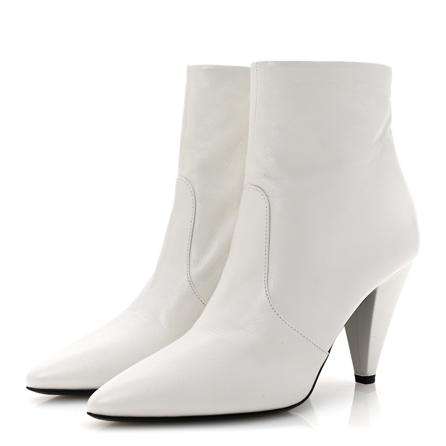 Prada Vitello Ankle Boots 35.5 White 4 of 9