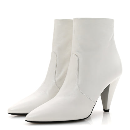 Prada Vitello Ankle Boots 35.5 White 4 of 9