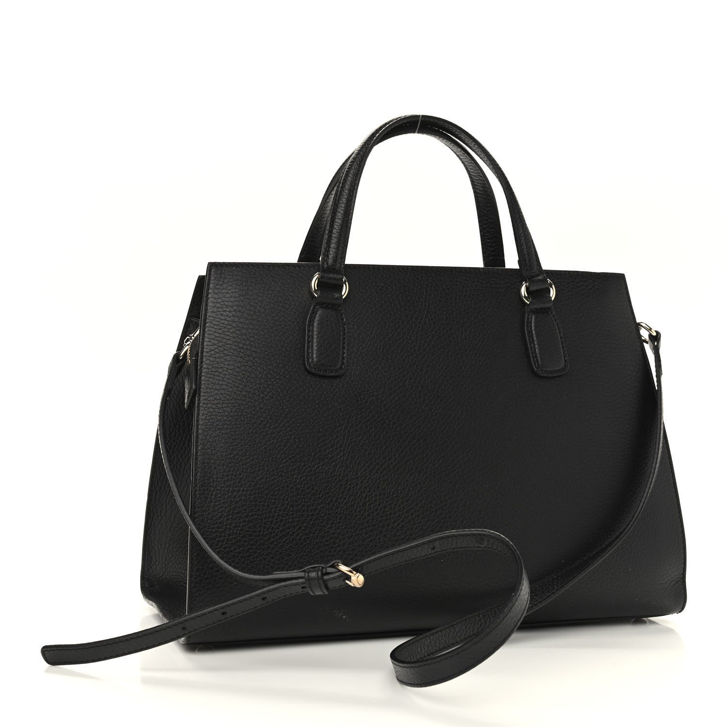 Gucci Dollar Calfskin Large Soho Top Handle Satchel Black 2 of 8