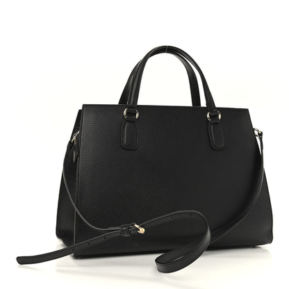 Gucci Dollar Calfskin Large Soho Top Handle Satchel Black 2 of 8