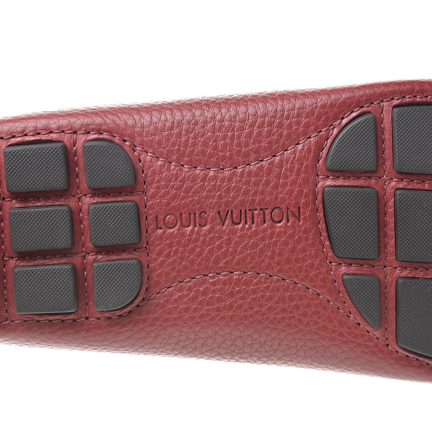 Louis Vuitton Calfskin Mens Monte Carlo Car Shoe Moccasin Loafers 10.5 Red 6 of 9
