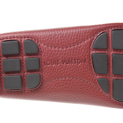 Louis Vuitton Calfskin Mens Monte Carlo Car Shoe Moccasin Loafers 10.5 Red 6 of 9