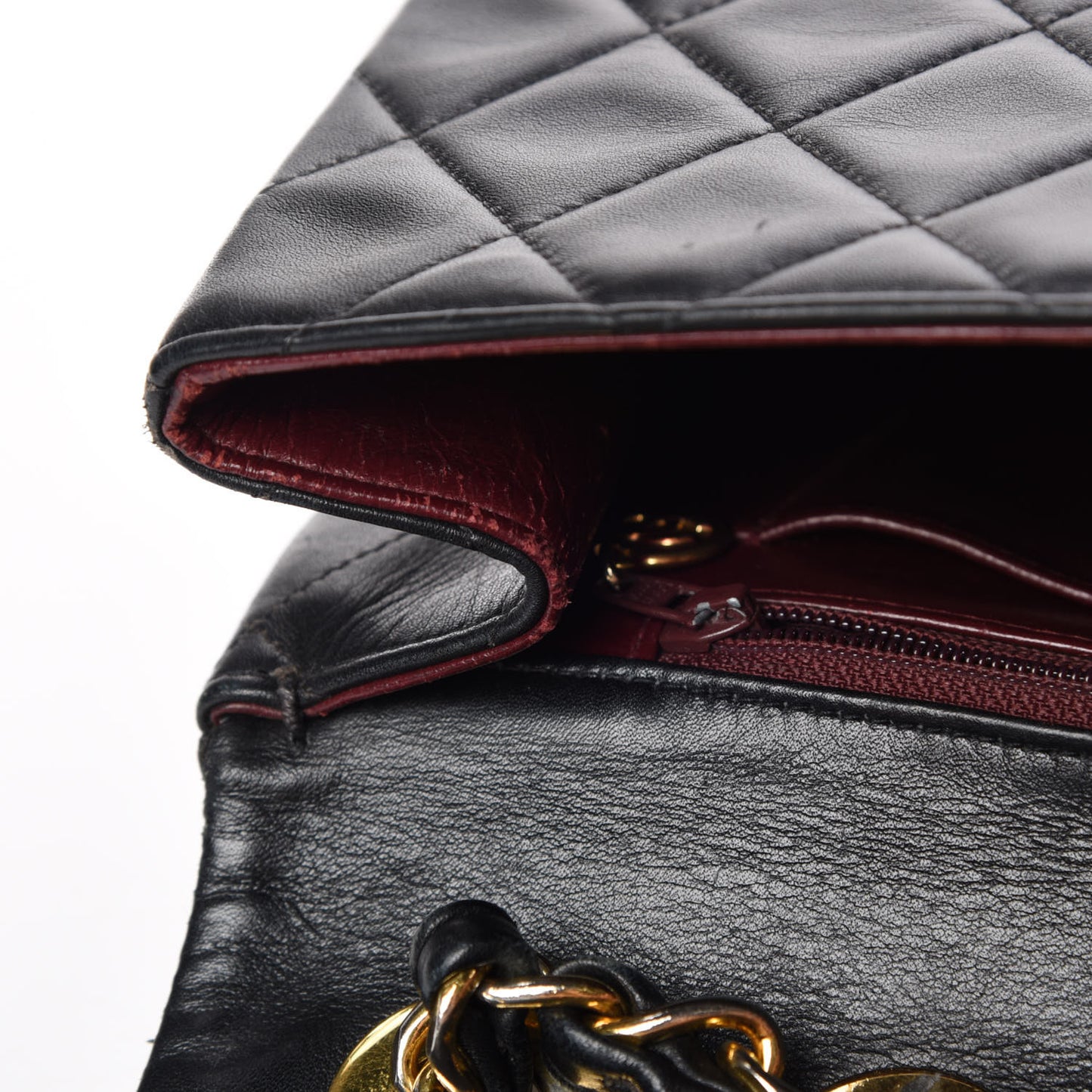 Lambskin Quilted XL Jumbo Single Flap Black