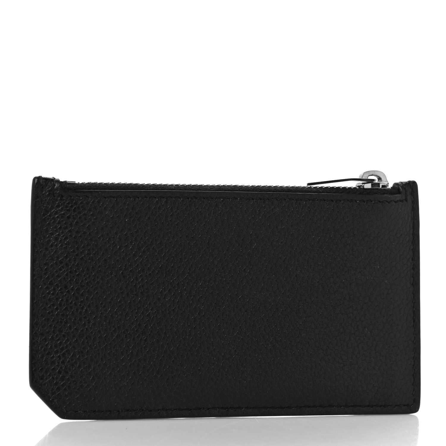 Saint Laurent Grained Calfskin 5 Fragments Zip Pouch Card Holder Black 3 of 10
