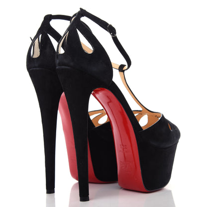 Christian Louboutin Suede Amyada 160 Platform Sandal 37.5 Black 4 of 10