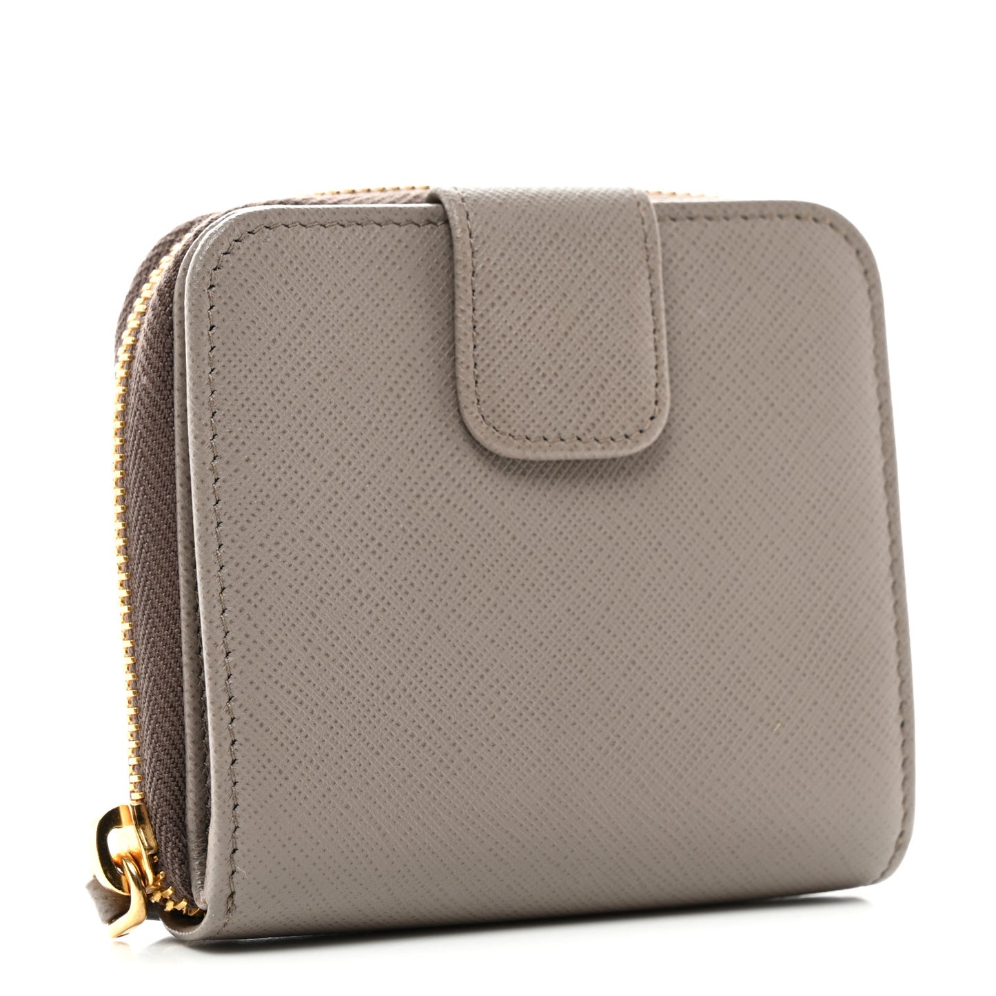 Saffiano Metal Compact Wallet Argilla