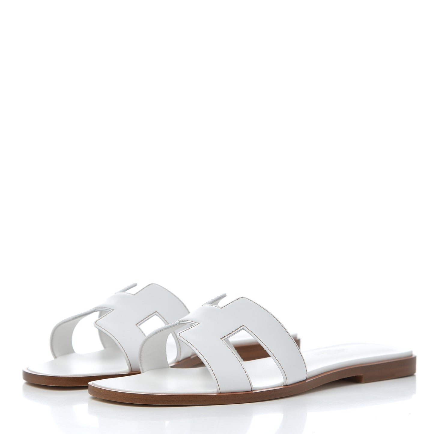 Box Calfskin Oran Sandals 36.5 White