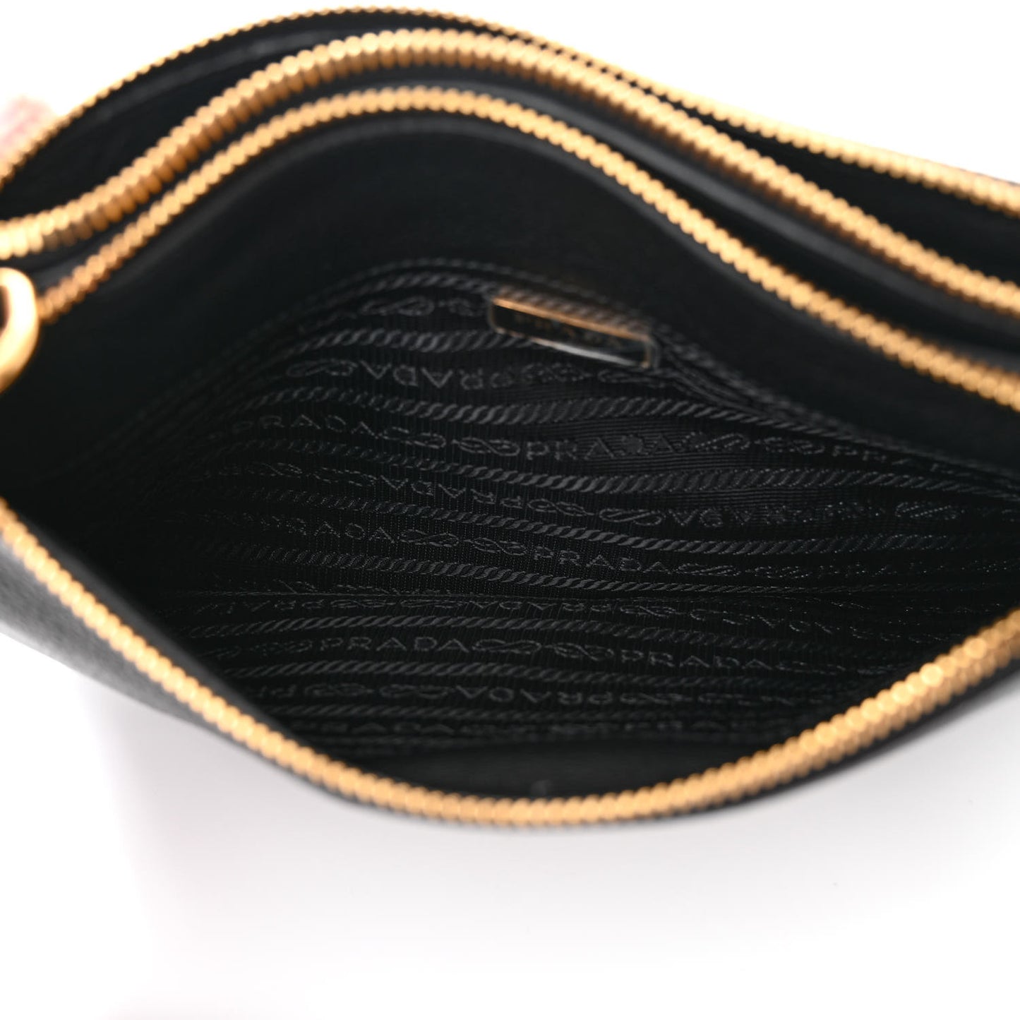 Vitello Phenix Double Zip Crossbody Bag Black