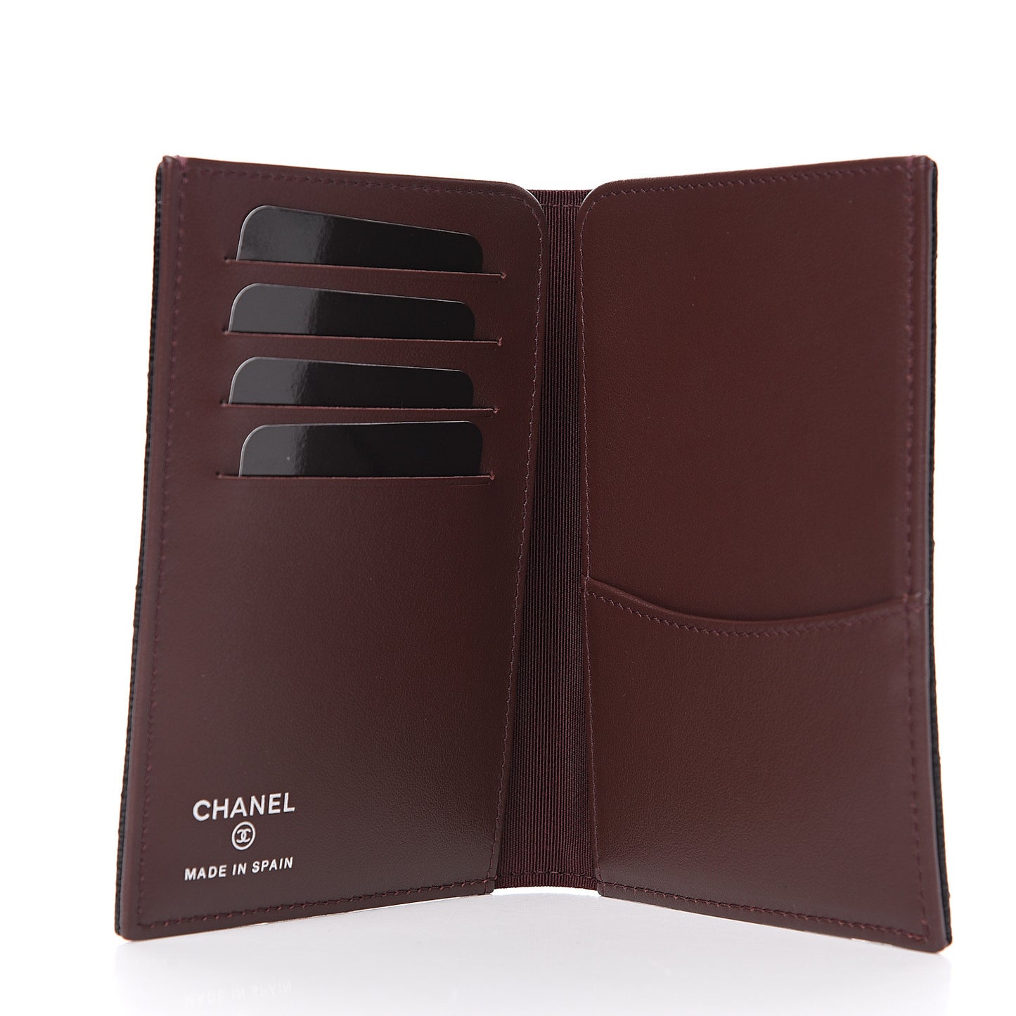 Caviar Quilted Passport Holder Black