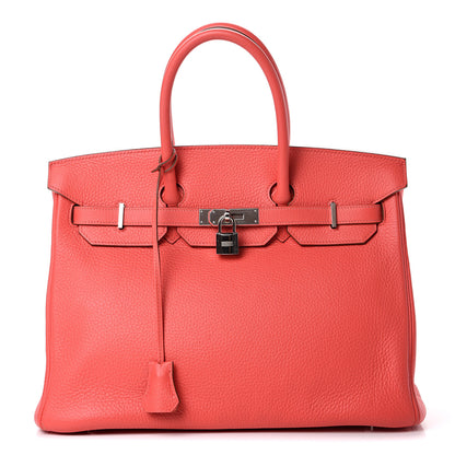 Hermes Taurillon Clemence Birkin 35 Rose Jaipur 1 of 13