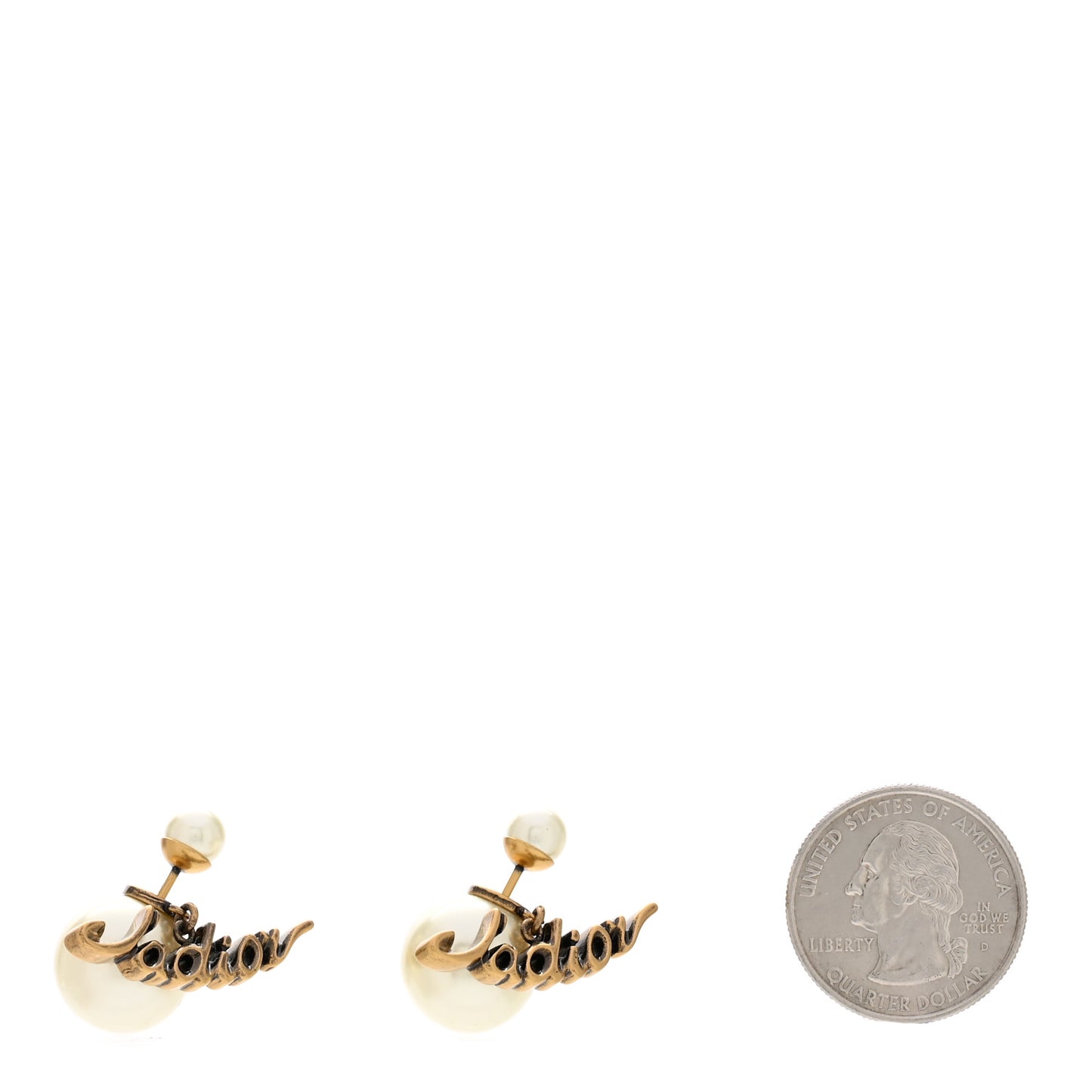 Pearl J'Adior Tribal Earrings Gold