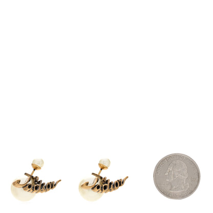 Christian Dior Pearl J'Adior Tribal Earrings Gold 2 of 4