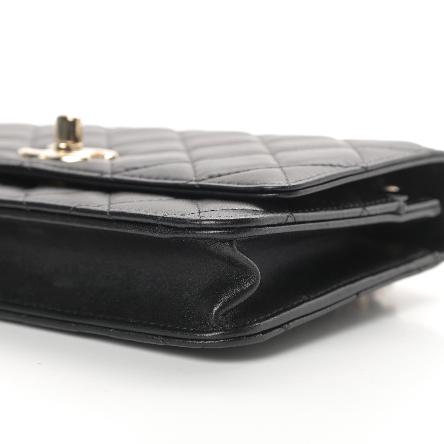Chanel Lambskin Quilted Trendy CC Wallet On Chain WOC Black 11 of 12