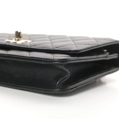 Chanel Lambskin Quilted Trendy CC Wallet On Chain WOC Black 11 of 12