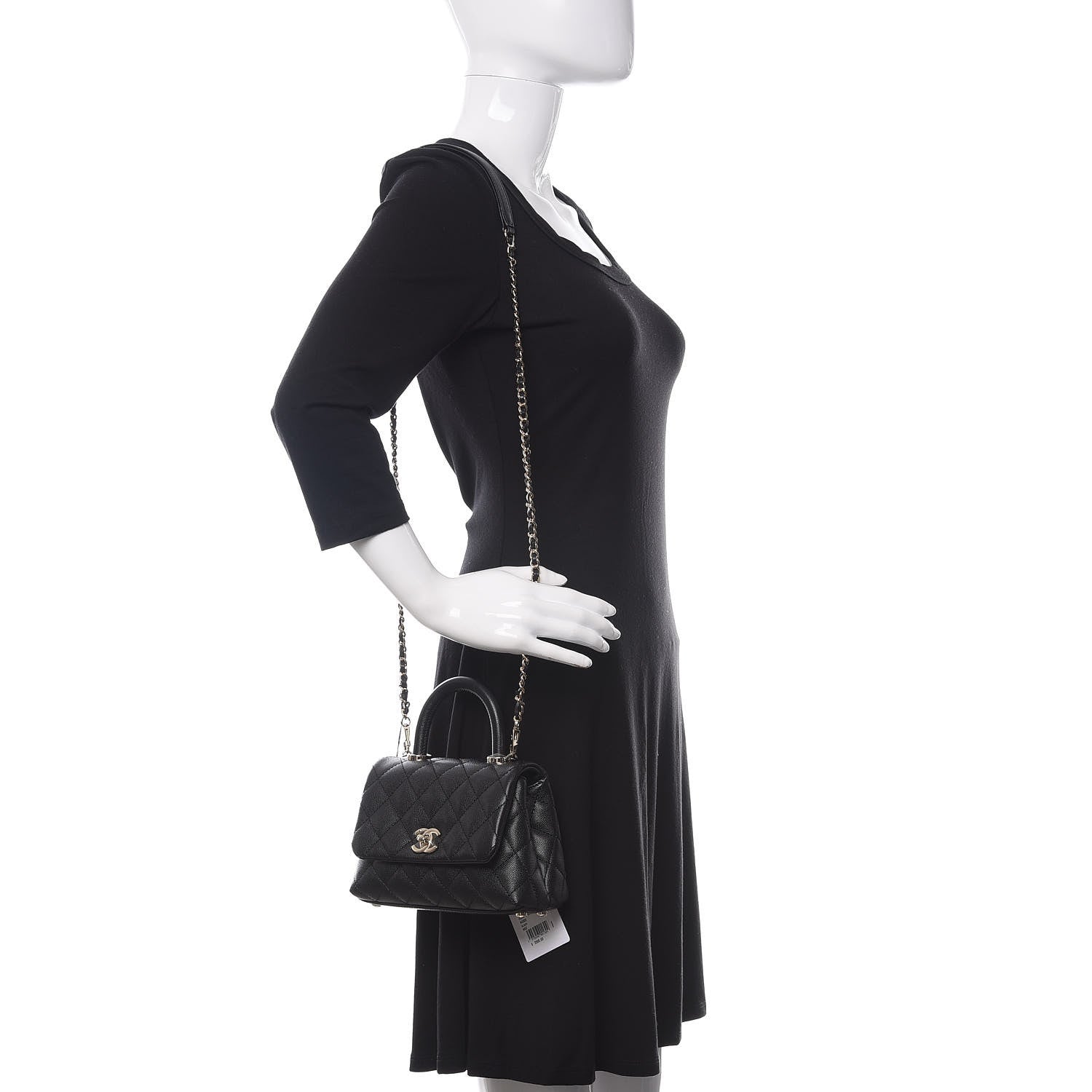 Chanel Caviar Quilted Extra Mini Coco Handle Flap Black 2 of 11