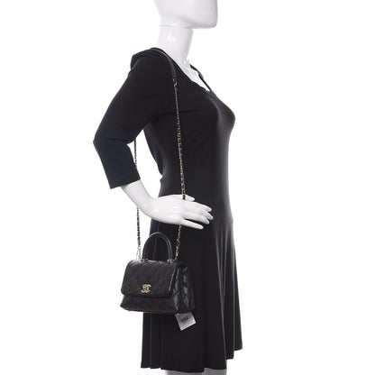 Chanel Caviar Quilted Extra Mini Coco Handle Flap Black 2 of 11