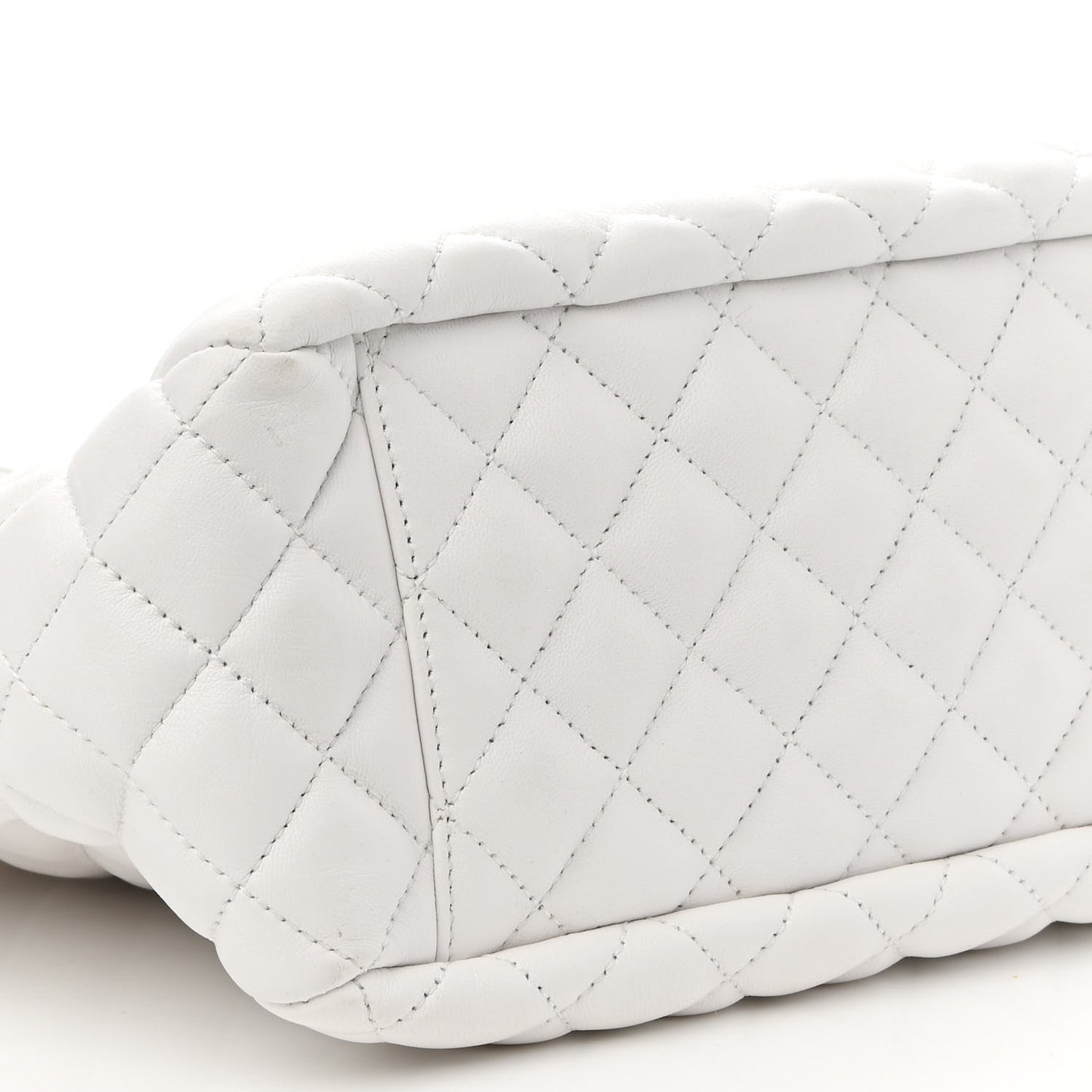 Nappa Quilted La Medusa Chain Tote White