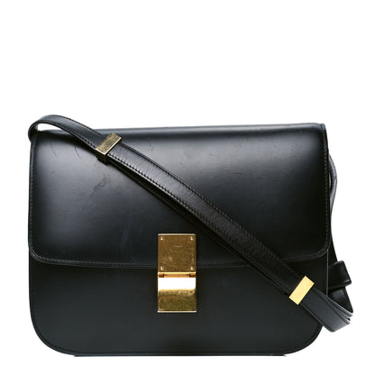 Celine Box Calfskin Medium Classic Box Flap Bag Black 1 of 10