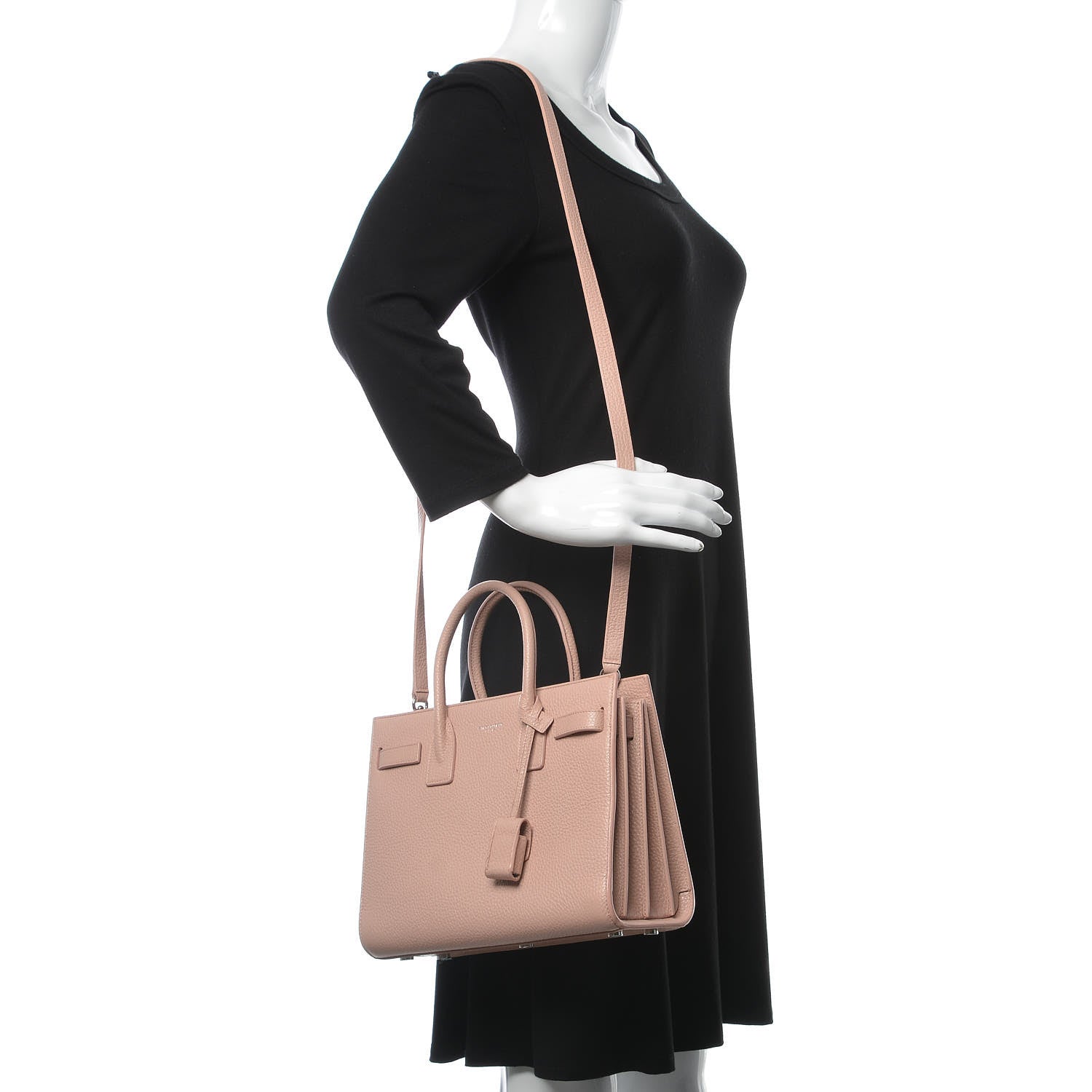 Saint Laurent Grained Calfskin Small Sac De Jour Light Blush 2 of 6
