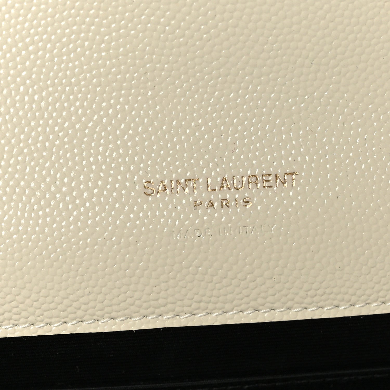 Saint Laurent Grain De Poudre Matelasse Chevron Monogram Envelope Clutch Blanc Vintage 6 of 9