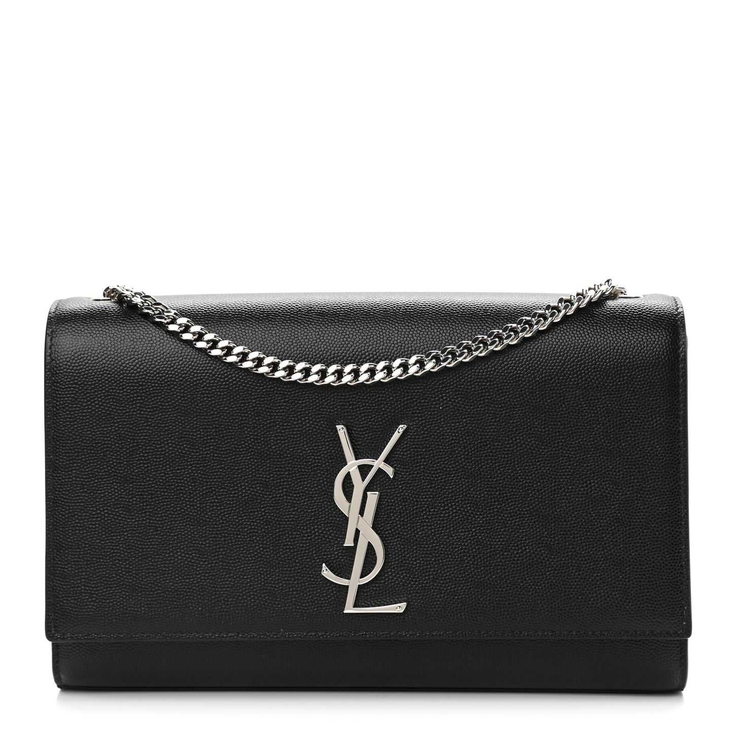 Grain De Poudre Medium Classic Monogram Kate Satchel Black