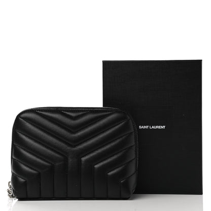 Saint Laurent Lambskin Matelasse Cosmetic Case Black 8 of 8