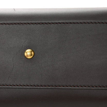 Fendi Vitello Calf Hair Zebra Print Medium Peekaboo Iconic Satchel Black 19 of 20