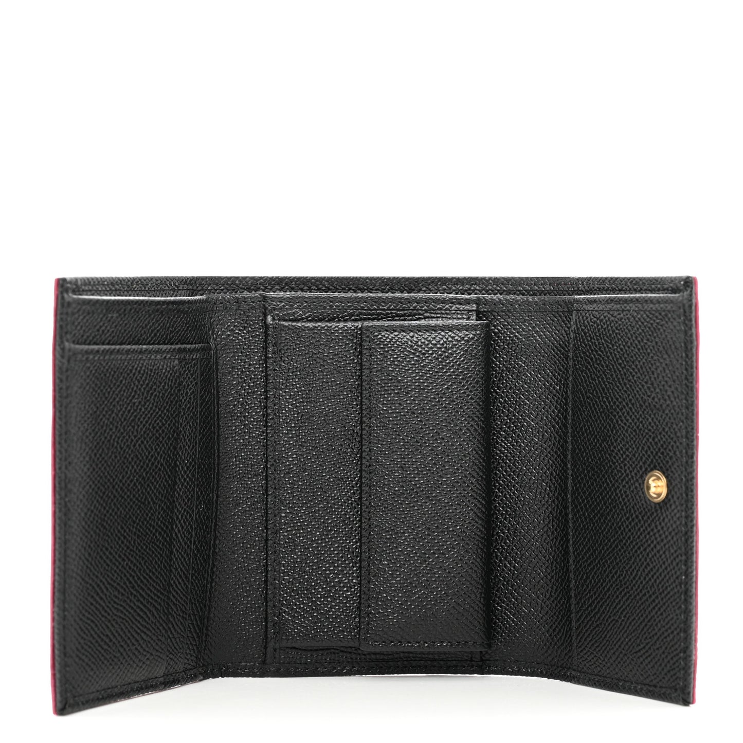 Iguana Calfskin Embossed Dauphine Boom Embellished Wallet Pink Multicolor