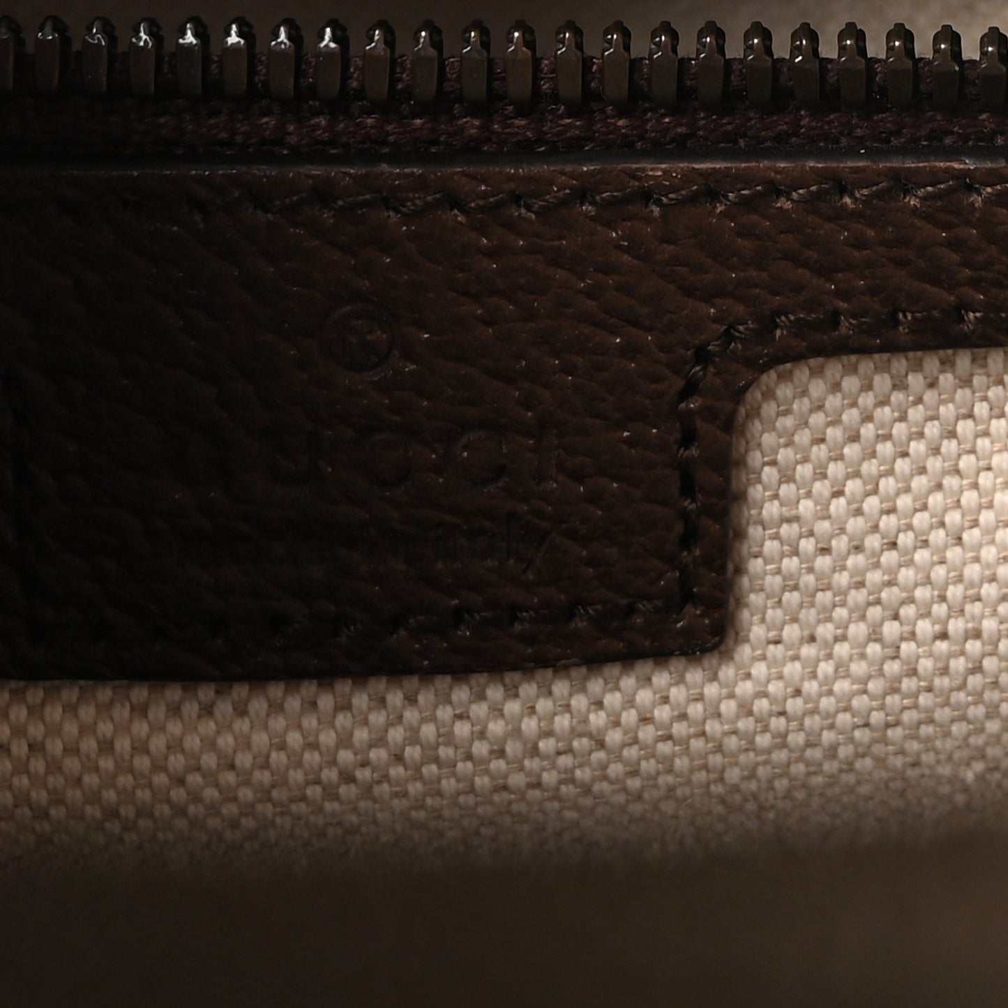 GG Supreme Monogram Textured Dollar Calfskin Web Medium Ophidia Tote Bag Beige Ebony