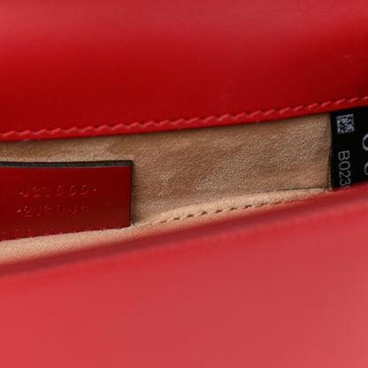 Gucci Calfskin Mini Sylvie Chain Shoulder Bag Hibiscus Red 7 of 10
