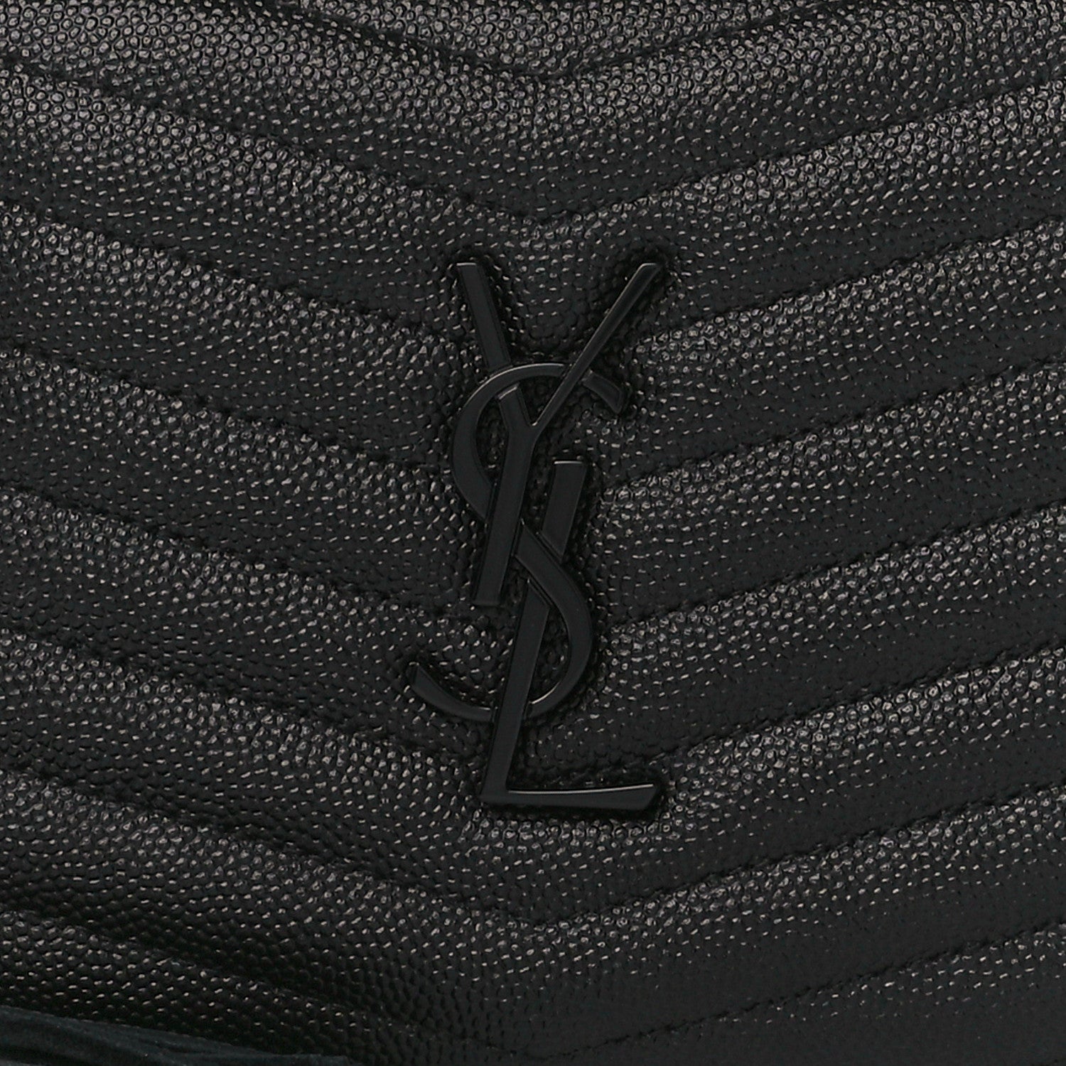 Saint Laurent Grain De Poudre Matelasse Monogram Mini Lou Camera Bag Black 8 of 10