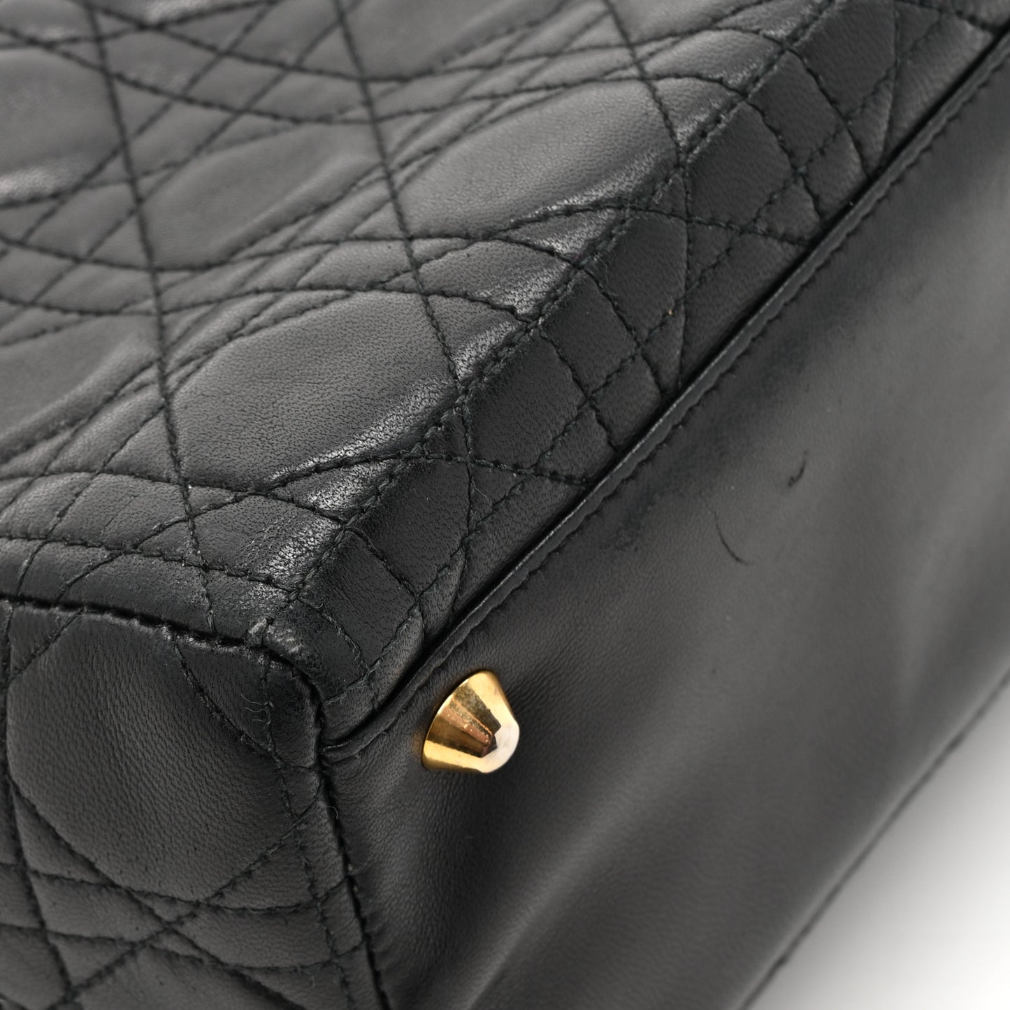 Lambskin Cannage Large Lady Dior Black