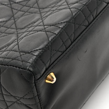 Christian Dior Lambskin Cannage Large Lady Dior Black 12 of 18