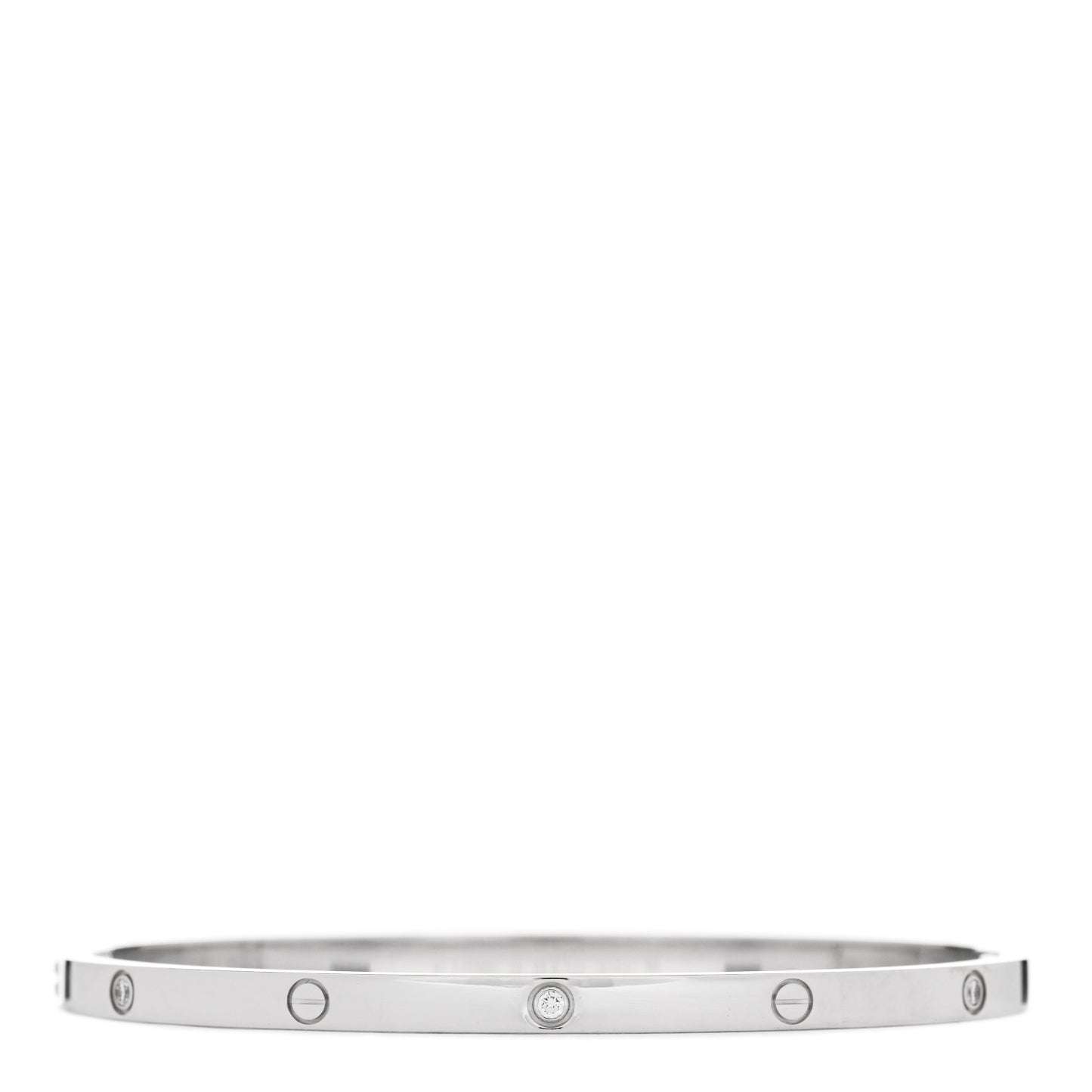 18K White Gold 6 Diamond Small LOVE Bracelet 18