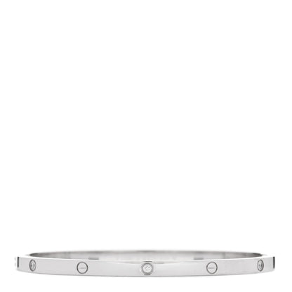 Cartier 18K White Gold 6 Diamond Small LOVE Bracelet 18 2 of 5
