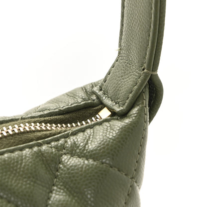 Chanel Caviar Quilted Chain Hobo Khaki 11 of 11