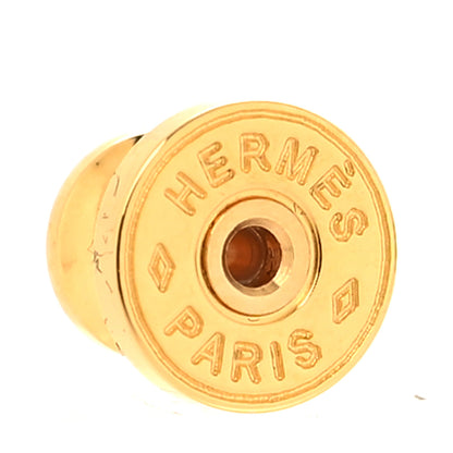 Hermes Gold Lacquered Mini Pop H Earrings Orange Field 4 of 6
