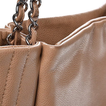 Chanel Caviar CC Timeless Shoulder Bag Dark Beige 10 of 11