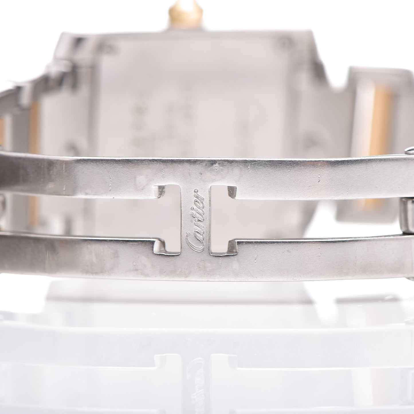 Stainless Steel 18K Yellow Gold 20mm Tank Francaise Quartz Watch