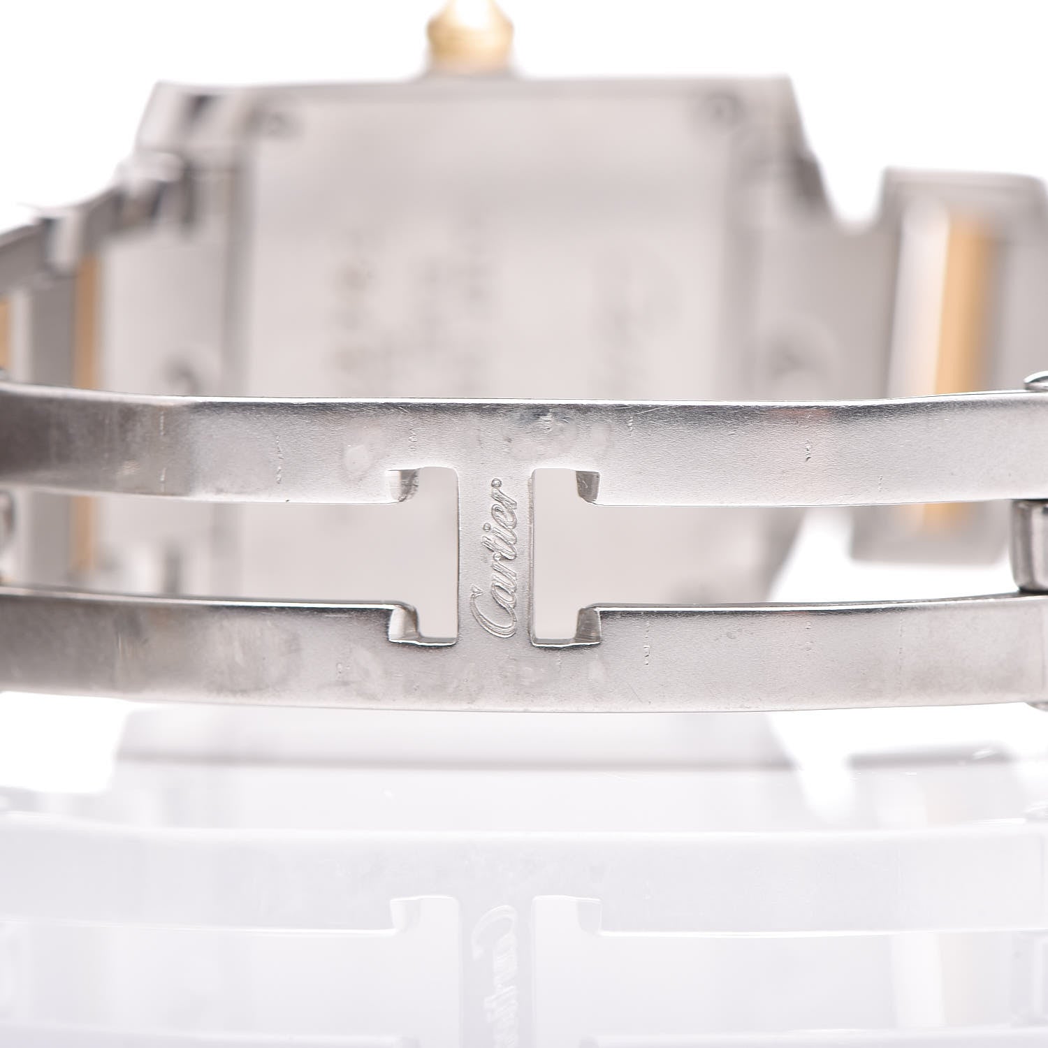 Cartier Stainless Steel 18K Yellow Gold 20mm Tank Francaise Quartz Watch 7 of 8