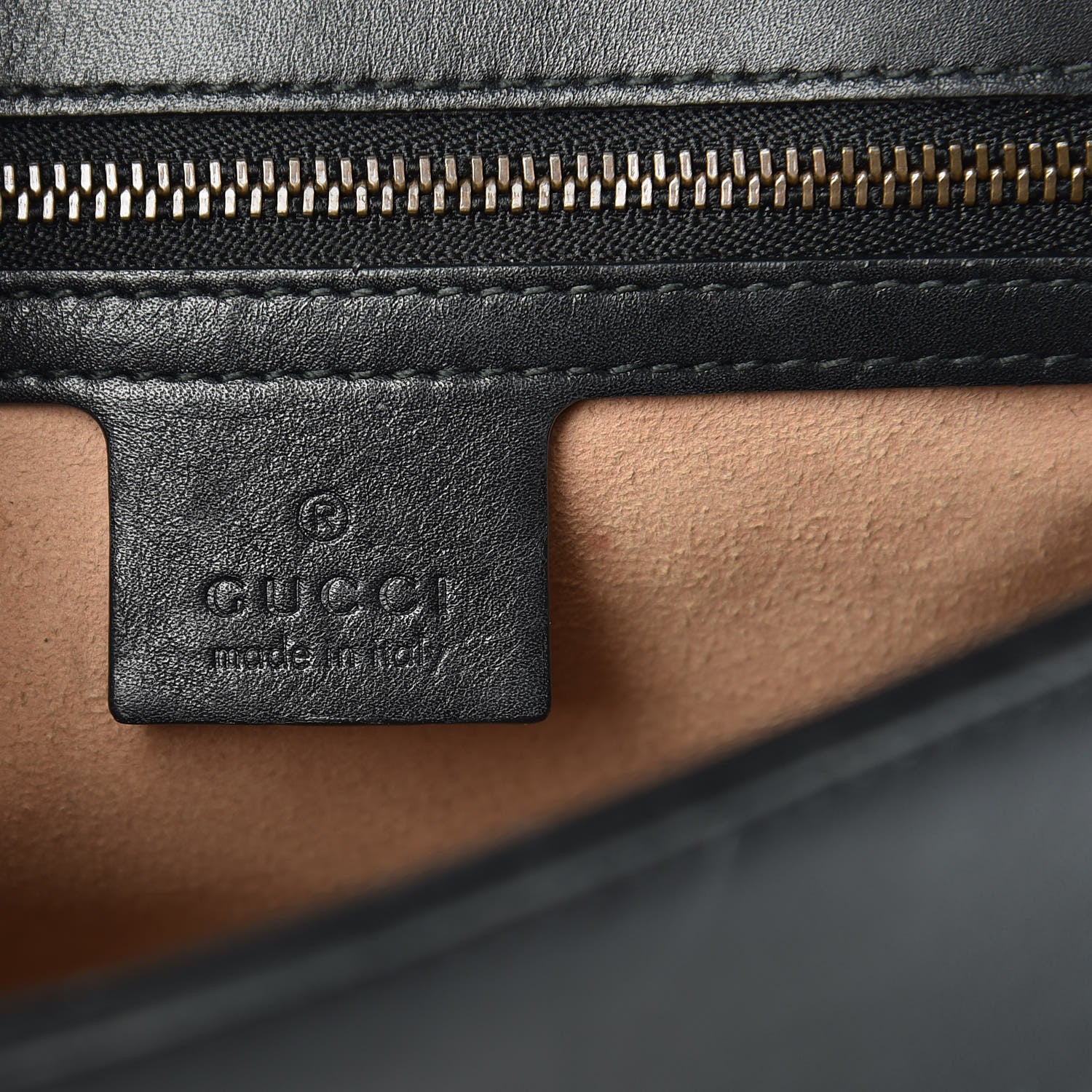 Gucci Calfskin Matelasse Small GG Marmont Shoulder Bag Black 6 of 11