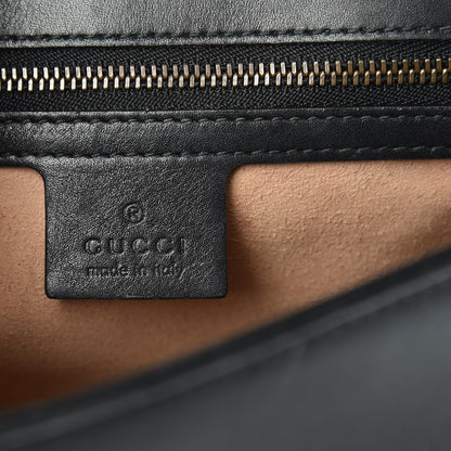 Gucci Calfskin Matelasse Small GG Marmont Shoulder Bag Black 6 of 11