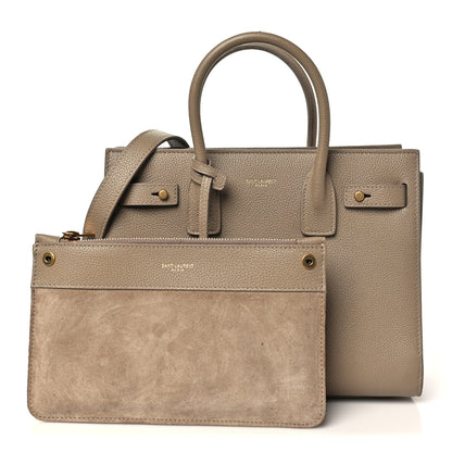 Saint Laurent Grained Calfskin Baby Sac De Jour Souple Dark Beige 2 of 11